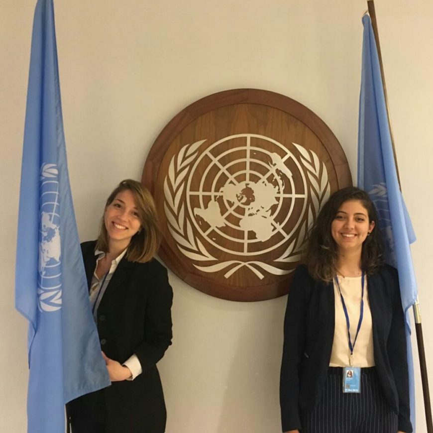 L’emozione di Catarina e Grazia nel loro primo giorno di stage all’ONU di New York